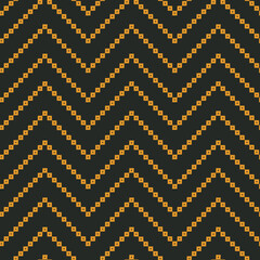 Indian bandhni style chevron pattern, gold on black. 