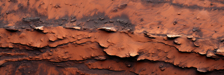 some dry reddish material on the surface, generative AI