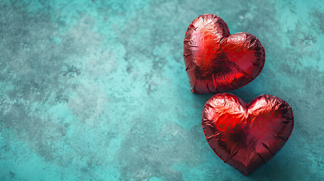 Foil hearts
