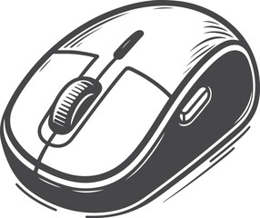 Computer mouse isolated on white background. Vector illustration