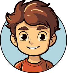 Obraz premium Expresse Boy in Vector Art Youthful Energy Boy Vector Design