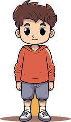 Obraz premium Dynamic Actions Boy Vector Set Vector Portrait of an Energetic Boy