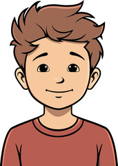 Vector Art of a Spirited Child Vector Scene of a Playful Boy