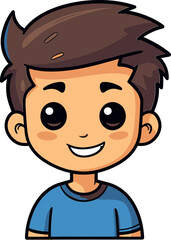 Vector Scene of a Playful Boy Boyhood Adventures in Vector Style