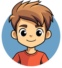 Youthful Excitement Boy Vector Vector Drawing of a Lely Boy