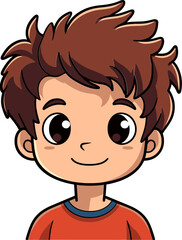 Adventurous Boy in Vector Scene Vector Design of a Happy Kid