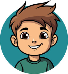 Vector Illustration of a Dynamic Child Youthful Spirit Boy Vector Design