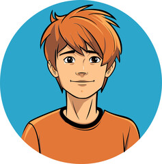 Vector Drawing of an Energetic Boy Expresse Gestures Boy Vector Scene