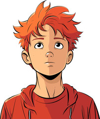 Vector Portrait of a Radiant Boy Dynamic Movements Boy Vector Art