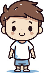Vector Illustration of a Dynamic Boy Youthful Spirit Boy Vector Design