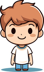 Youthful Adventures Vector Boy Sketch Vector Drawing of a Spirited Youngster