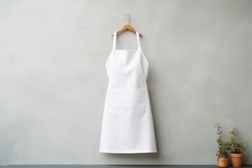 A blank white apron