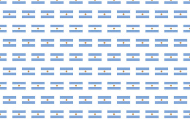 Illustration of Argentina flag pattern on a white background. New year country flags seamless pattern decoration. Creative minimalist art style background