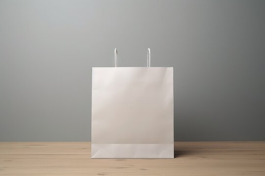 A blank white bag