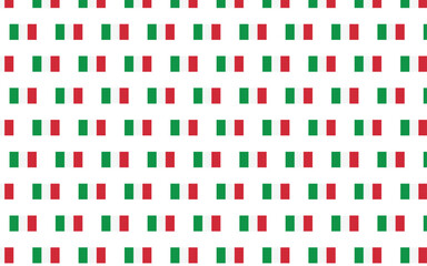 Illustration of Italy flag pattern on a white background. New year country flags seamless pattern decoration. Creative minimalist art style background