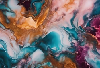 Luxurious abstract colorful background wallpaper Mixing acrylic paints Modern art Marble texture...