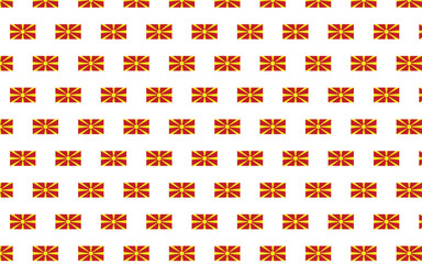 Illustration of Makedonia flag pattern on a white background. New year country flags seamless pattern decoration. Creative minimalist art style background