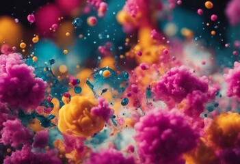 Obraz na płótnie Canvas Ink in water Color splash Colorful smoke