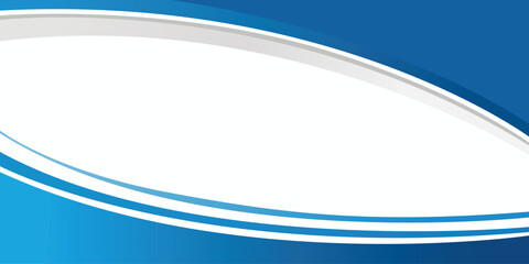 Abstract blue banner with dynamic curves. Vector illustration