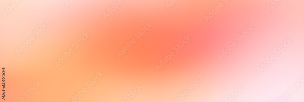 Wall mural abstract peach fuzz color vector banner. blurred light fresh orange delicate gradient background. pa