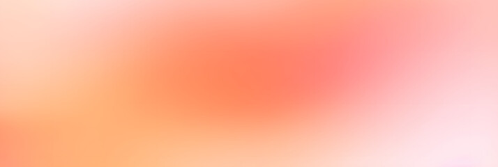 Abstract peach fuzz color vector banner. Blurred light fresh orange delicate gradient background. Pastel pink smooth spots. Neutral Liquid stains copy space banner. Vector gentle backdrop illustration