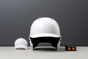 White Baseball Helmet blank
