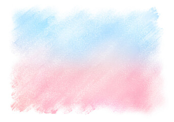 Fototapeta na wymiar ピンクブルーのパステルで描いた、春色の手描きグラデーション