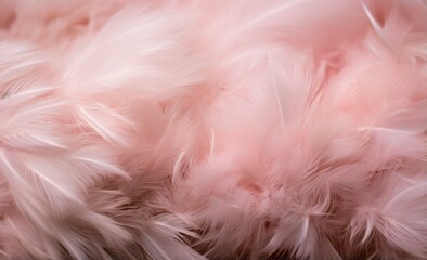 Pale pink fluffy feathers background texture