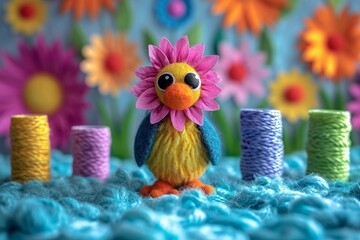 Handmade Plush Bird Toy