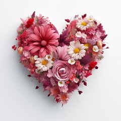 Heart made of flowers