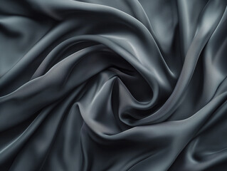 Wave of black fabric for abstract background.