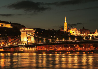 Obraz premium City chain bridge, Budapest!