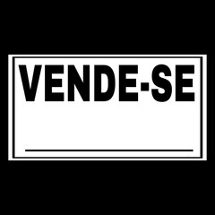 for sale sign in Portuguese