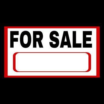 for sale sign in English