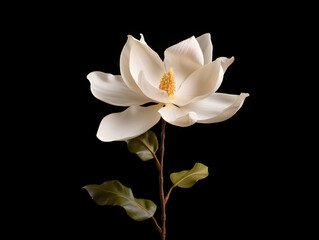Magnolia flower in studio background, single magnolia flower, Beautiful flower images