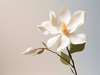 Magnolia flower in studio background, single magnolia flower, Beautiful flower images