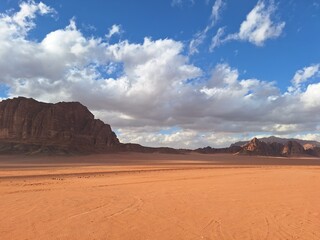 Desert landscape, Wadi Rum, Hashemite Kingdom of Jordan
