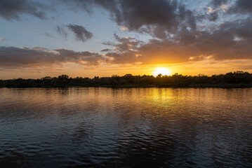 sunset on the intercoastal