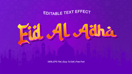 Eid al adha text effect