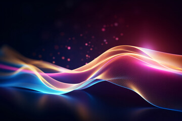 Obraz premium Abstract three-dimensional glowing curve background, abstract graphic poster PPT background