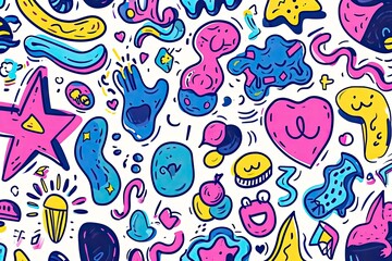 Hand-drawn doodle background for quirky and fun posts