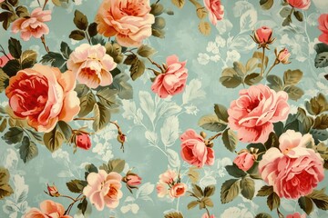 Vintage floral wallpaper for elegant and classic posts