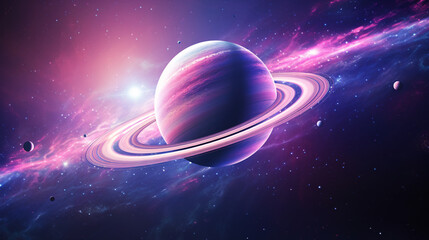 Futuristic universe galaxy planet starry sky, planet starry sky metaverse science and technology future aerospace concept