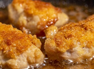 Cooking fried chicken