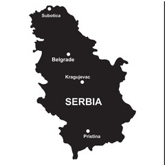 Serbia country map icon
