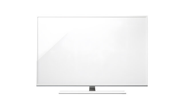 White screen LED TV television isolated