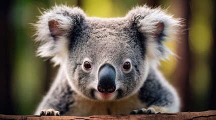 Naklejka premium A cute koala in sunny day