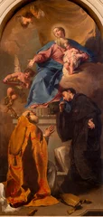 Rucksack VICENZA, ITALY - NOVEMBER 5, 2023: The painting of Madonna with the St. Nicholas Tolentino and Nicholas of Bari in the Cathedral by Giambattista Pittoni (1744). © Renáta Sedmáková