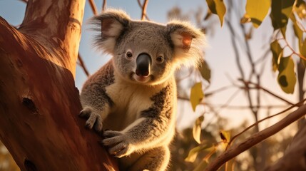Fototapeta premium A cute koala in sunny day