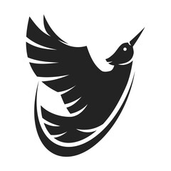 Woodpecker Logo template Isolated. Brand Identity. Icon Abstract Vector graphic